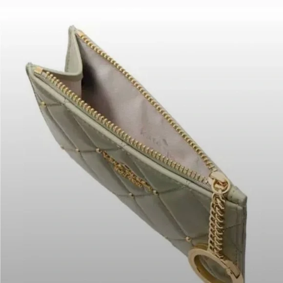 Kate Spade Carey Quilted Studded Small Card Holder, Mint - Picture 7 of 7